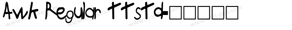 Awk Regular ttstd字体转换